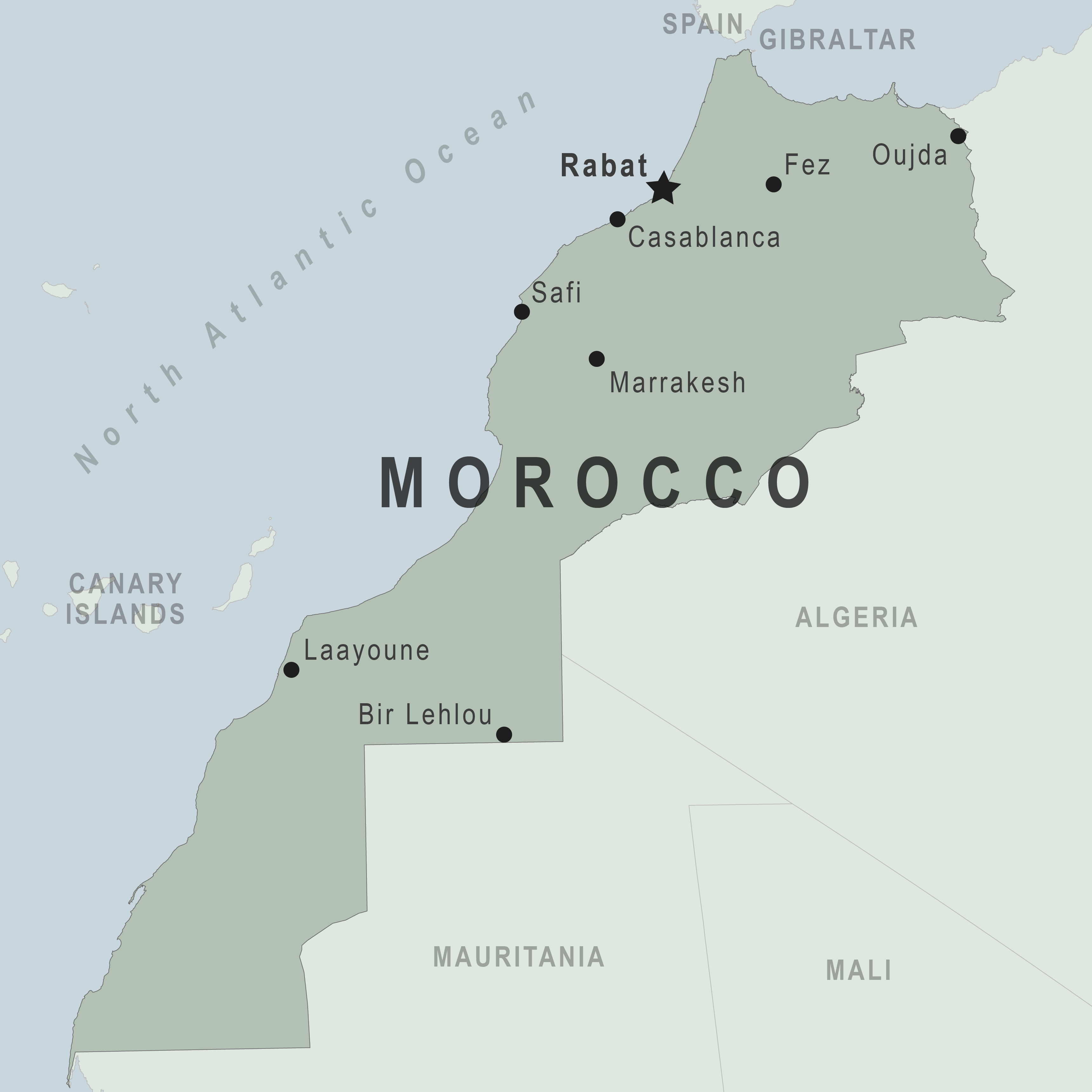 Map Morocco 