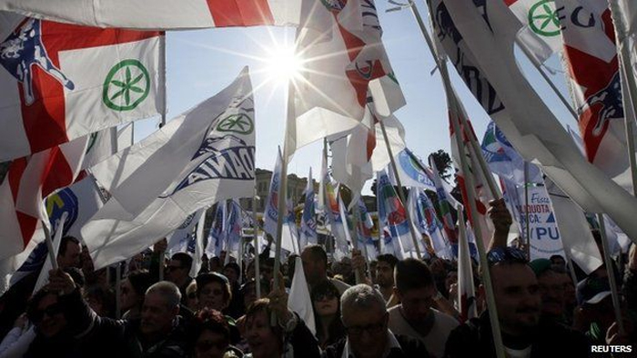 Human rights activists hold demonstration in Rome demanding revoking inhuman migrant laws