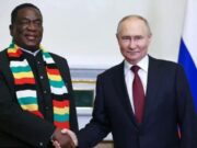 Zimbabwean President Emmerson Expresses his concern over the US Influences in Zambia with President Putin