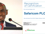 Safaricom's M-Pesa has been re-certified by the Global System for Mobile Communications Association (GSMA), cementing its position as a global leader in mobile money transfer and payments. The GSMA certification is a global initiative that provides safer, more transparent, and stronger financial services to mobile money users.