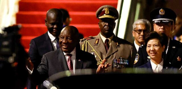 Ramaphosa Arrives in Beijing to Attend FOCAC