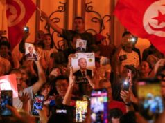 Kais Saied's Supporters Celebrate Victory Before Announcement of Results