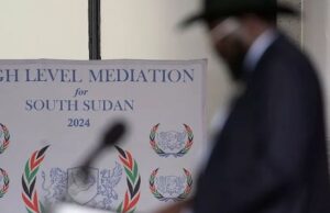 African Union mediators arrived in South Sudan's capital Juba for talks aimed at pulling the country back from the brink of a new civil war after First Vice President Riek Machar was placed under house arrest last week.
