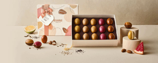 Easter Eggs Handcrafted dark chocolate praline Easter eggs are adorned with shimmering gold leaf, a seasonal delight from XO Chocolate London. Chocolatier Robert Kingdon believes this addition enhances the quality and texture of the treat
