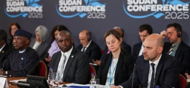 Diplomats and aid officials from around the world met in London to ease the suffering from the 2-year-old war in Sudan, a conflict that has killed tens of thousands of people, displaced 14 million, and pushed large parts of the country into famine.