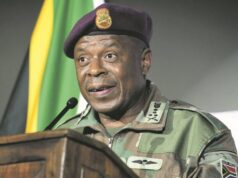 This was announced by the South African National Defense Force Chief Gen. Rudzani Maphwanya in Pretoria, who also confirmed that a total of 13 trucks carrying 57 soldiers had already departed.