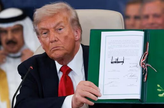 Trump Calls for a New Harmony in Middle East as World Leaders Assemble in Sharm el-Sheikh, Egypt Trump, el-Sissi, Turkish President Recep Tayyip Erdogan and Qatari Emir Tamim bin Hamad Al Thani signed a document that Trump said would lay the groundwork for Gaza's future.