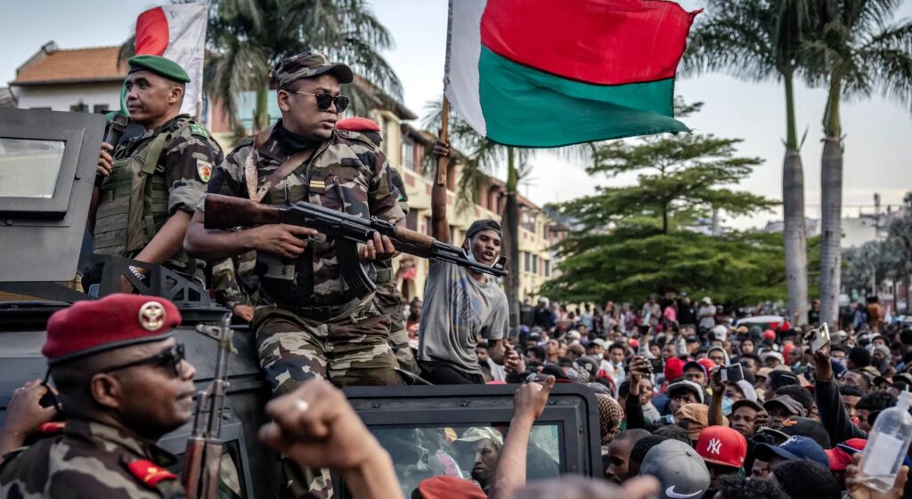 Colonel Mickaël Randrianirina from the elite CAPSAT unit