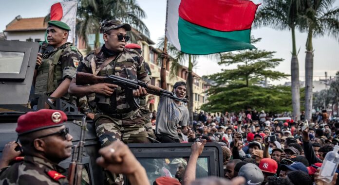 Colonel Mickaël Randrianirina from the elite CAPSAT unit