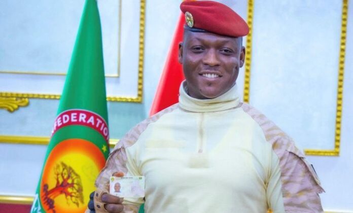 Sahel Alliance Issues Identity Card: Burkina Faso President First to Get Card (West Africa) (2 Minutes Read) With the introduction of biometric identity cards, the Sahel leaders seek to grow the profile of their new bloc and to deepen integration. The move also shows that Burkina Faso, Mali and Niger are determined in severing their ties with West African bloc ECOWAS. Burkina Faso leader Ibrahim Traoré on Monday became the first Sahel Alliance head of state to get an identity card backed by the region's confederation. Traore received his ID from the country's security minister. With the introduction of biometric identity cards, the Sahel leaders seek to grow the profile of their new bloc and to deepen integration. The move also shows that Burkina Faso, Mali and Niger are determined in severing their ties with West African bloc ECOWAS. Read Also: https://trendsnafrica.com/legal-experts-calling-for-reform-of-international-criminal-court-to-address-exit-of-sahel-alliance-from-its-fold/ The identity card is said to incorporate advanced security features that guarantee reliable identification and the protection of personal data.